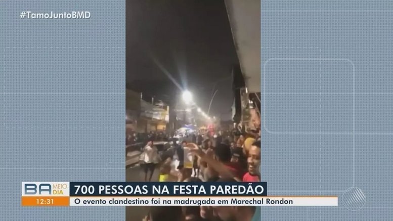 Festa ‘Paredão’ Com Cerca De 700 Pessoas é Interrompida Pela PM Em Salvador