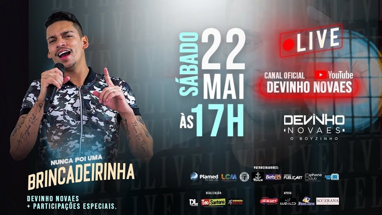 Assista a Live Do Devinho Novaes - Nunca Foi Brincadeirinha