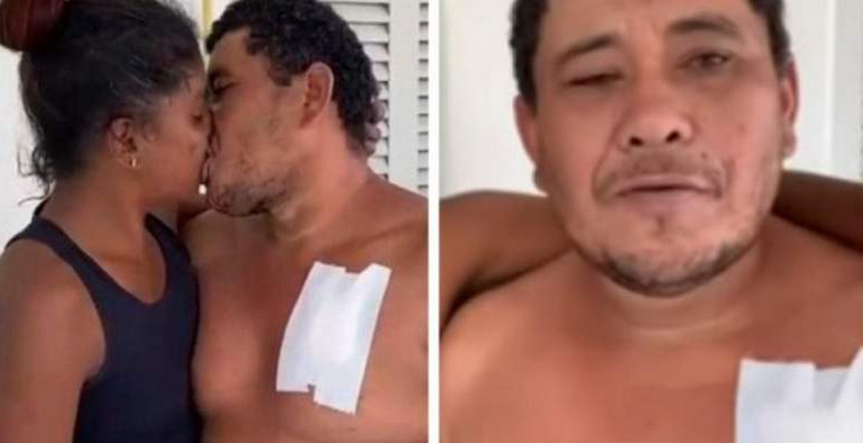 Homem Leva Facada Da Companheira, Se Recusa a Prestar Queixa e Beija a Mulher Ainda Na Delegacia