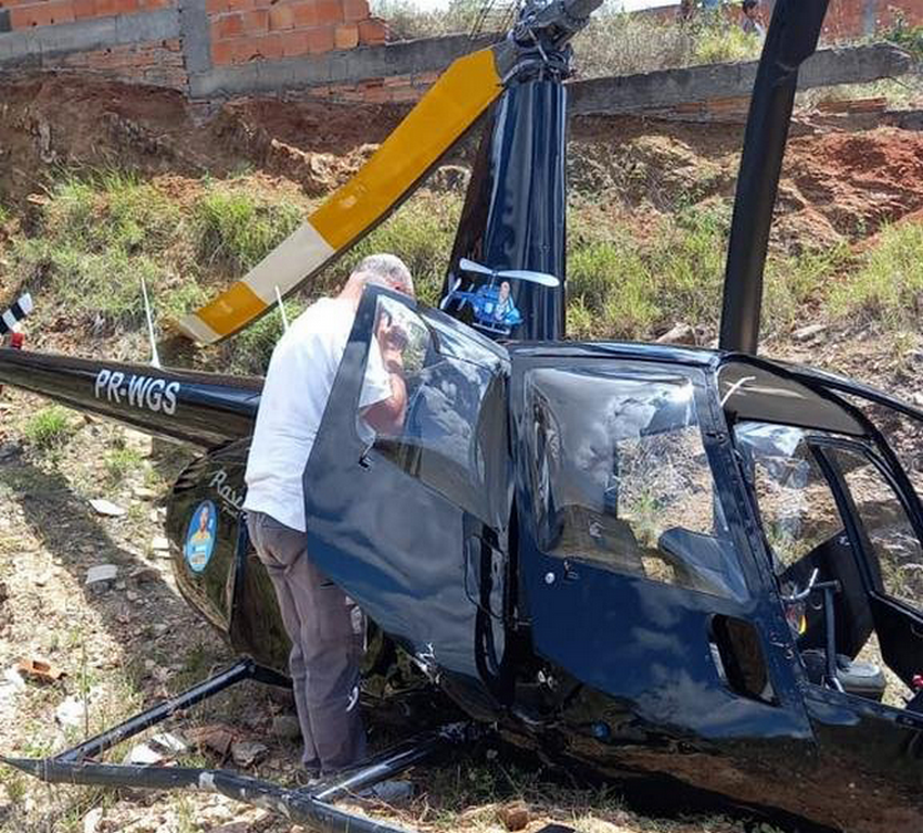 Cenipa investiga queda de helicóptero com políticos em Monte Santo
