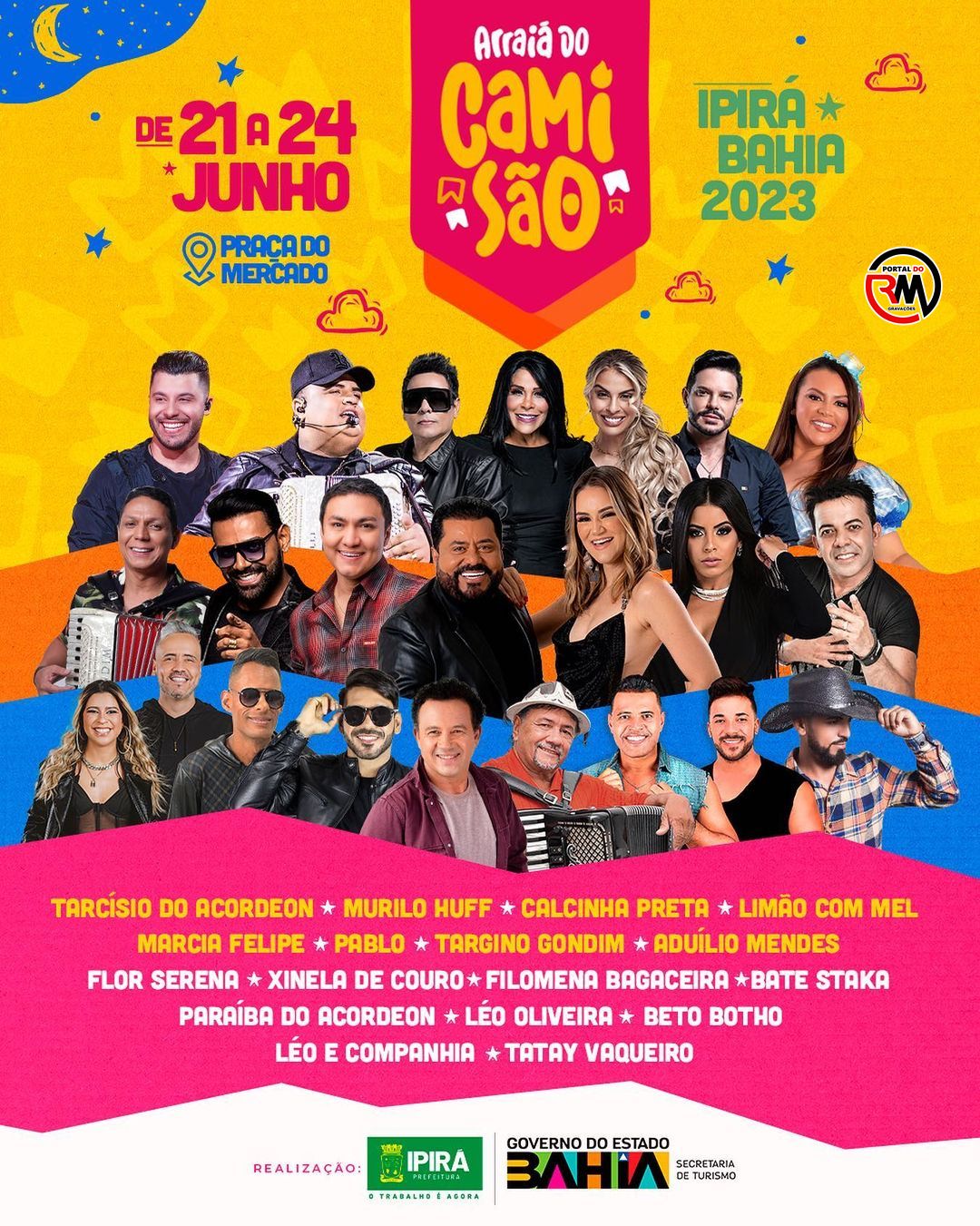 Prefeitura de Ipirá divulga grande completa de atrações do Arraiá do Camisão 2023