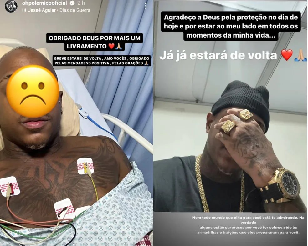 Cantor Oh Polêmico recebe alta hospitalar dois dias após desmaiar durante show