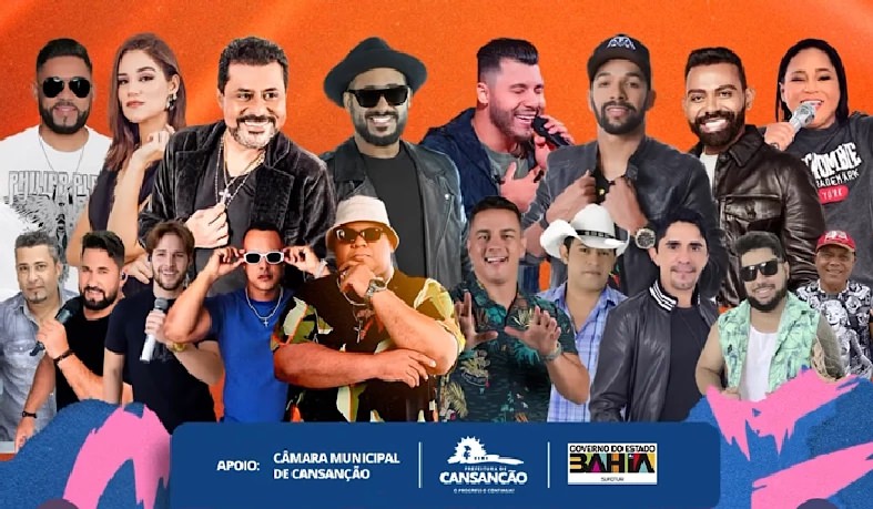 Cansanção: Prefeitura divulga grade de atrações do 'Festejos de Senhora Santana'