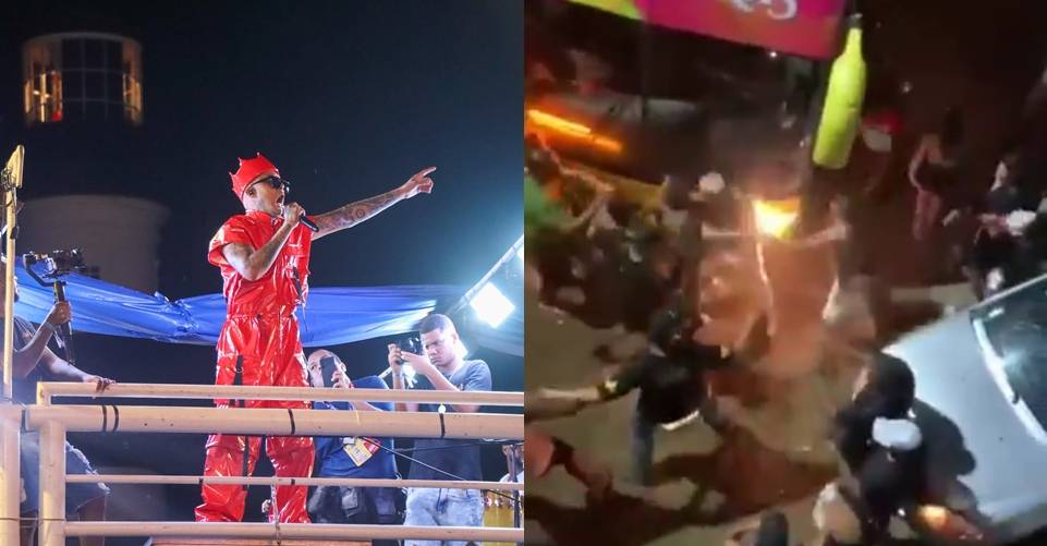 Kannário é vaiado e apanha após atrasar e abandonar trio durante apresentação em Sergipe