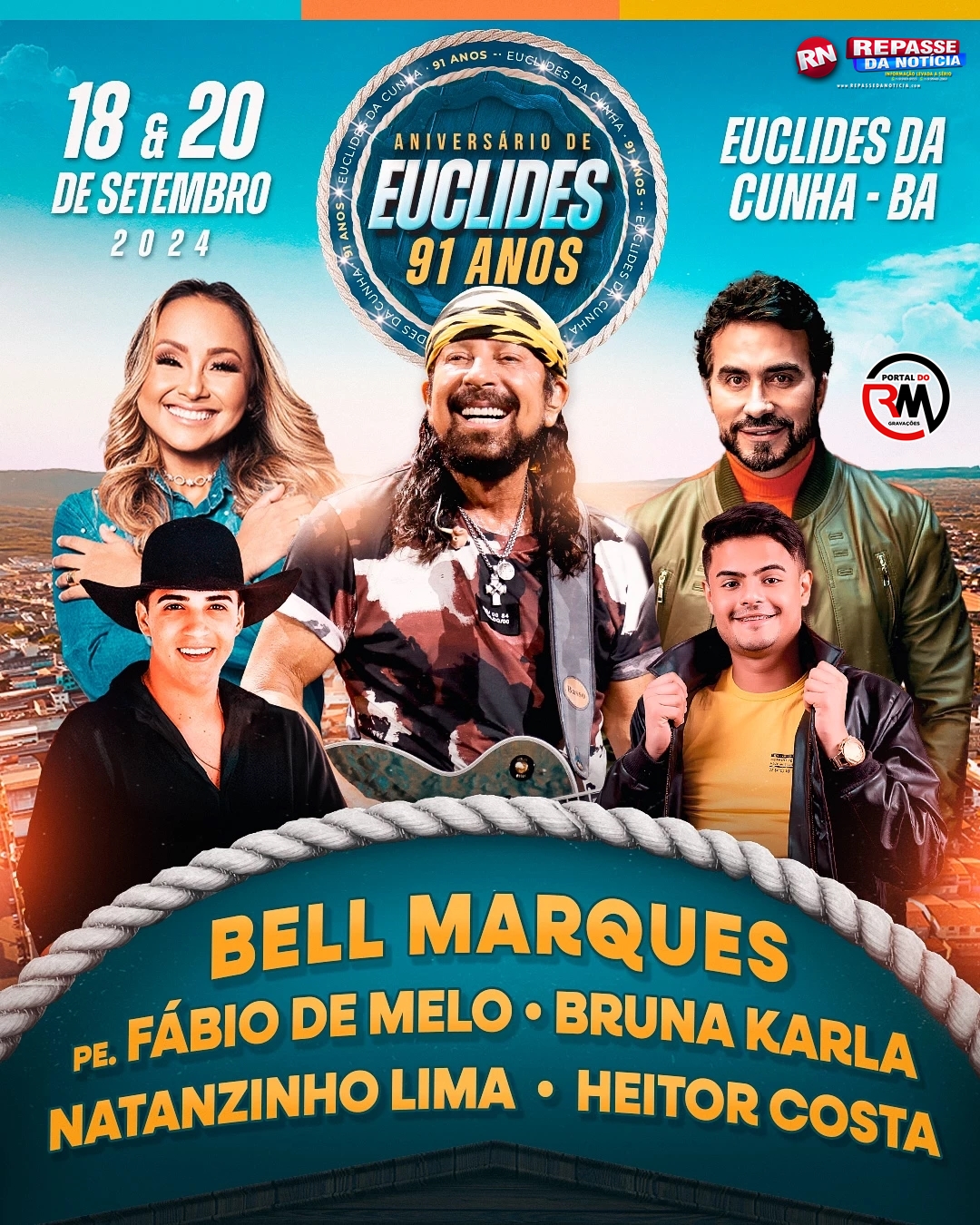 Divulgadas as atrações da tradicional festa de aniversário de Euclides da Cunha