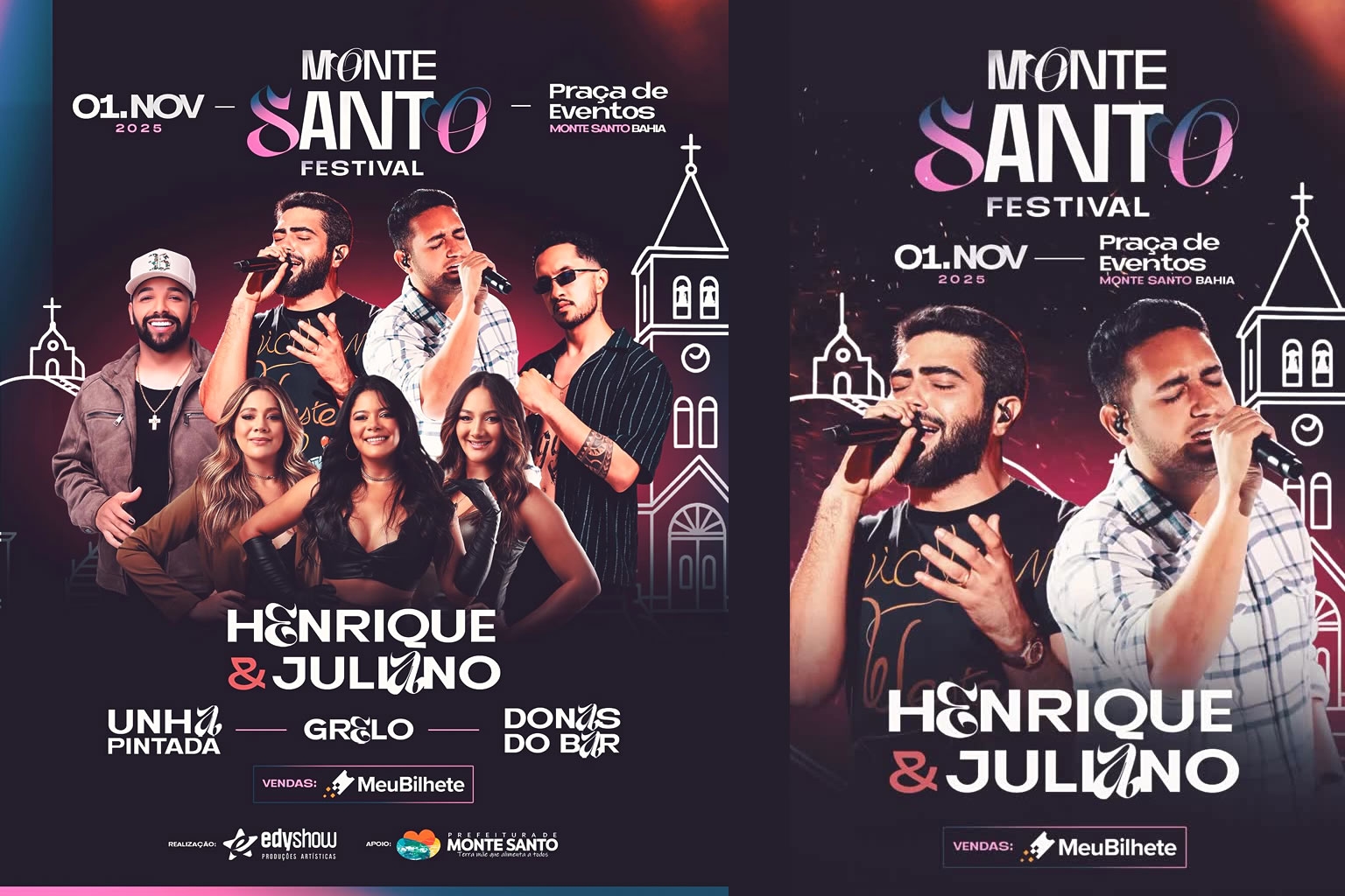 Festival de Monte Santo com Henrique & Juliano será pago; ingressos já estão à venda e novas atrações foram confirmadas