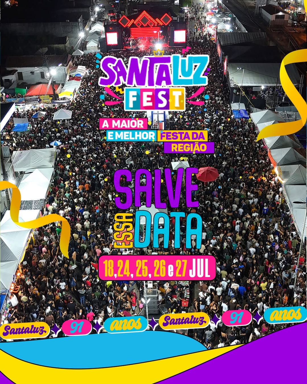 Prefeito anuncia datas do Santaluz Fest 2026