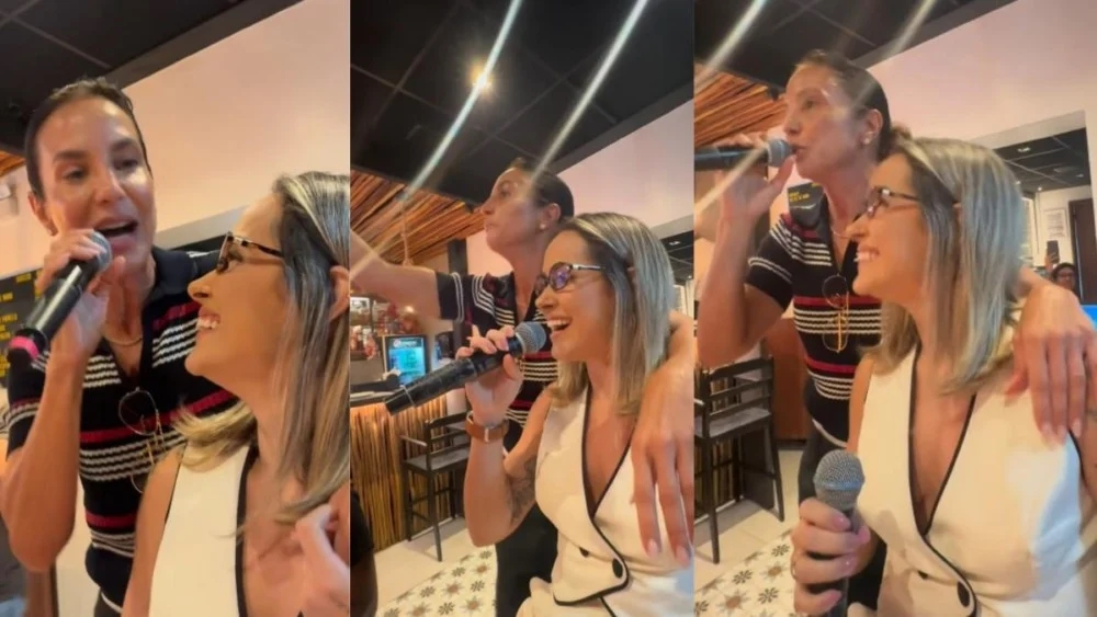Ivete surpreende fãs e dá uma 'palhinha' em restaurante de Salvador; veja vídeo